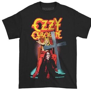Ozzy Osbourne Graphic Tee Rockabilia Black Rock N Roll Music T Shirt